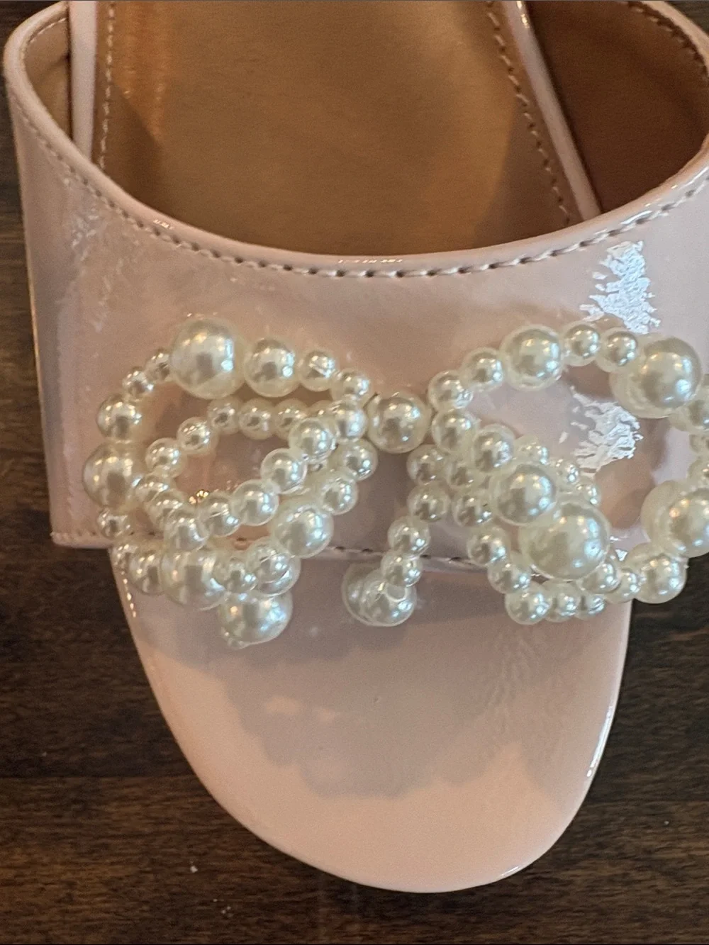 Girls Dolce Vita Giorgia Pink Block-Heel Sandals w/ Pearl Bows - NIB, size 5